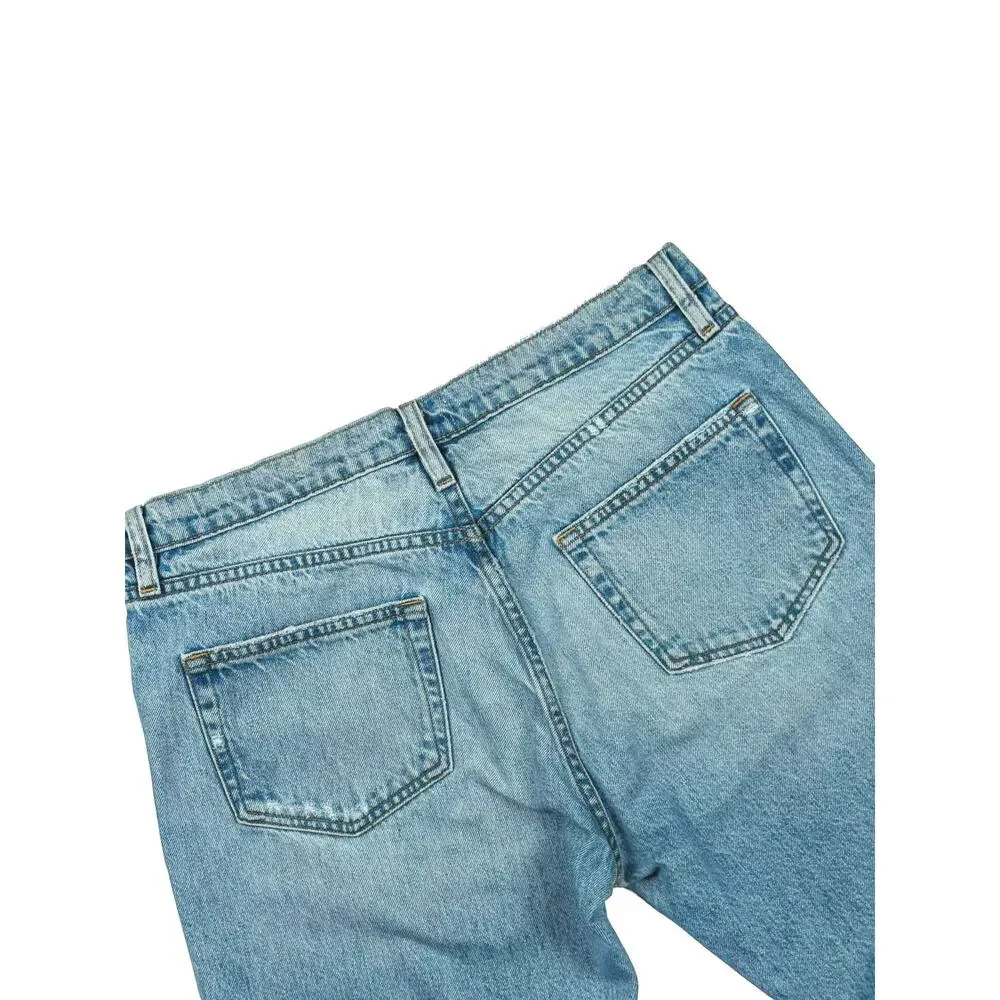 FRAME Le Slouch Boyfriend Jeans 28 Bluejay Rips Relaxed Denim LSLJ727 - Picture 8 of 14